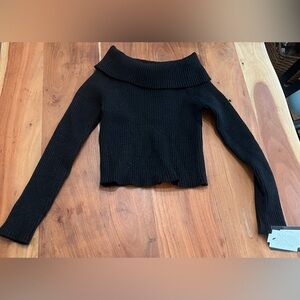 NWT Art Class Ribbed Long Sleeve Knit Sweater Top w Silver Sparkle - Size M (8)